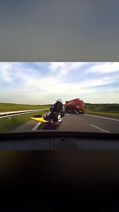 Biker Brake Checks Car And Pays The Price 🇷🇺