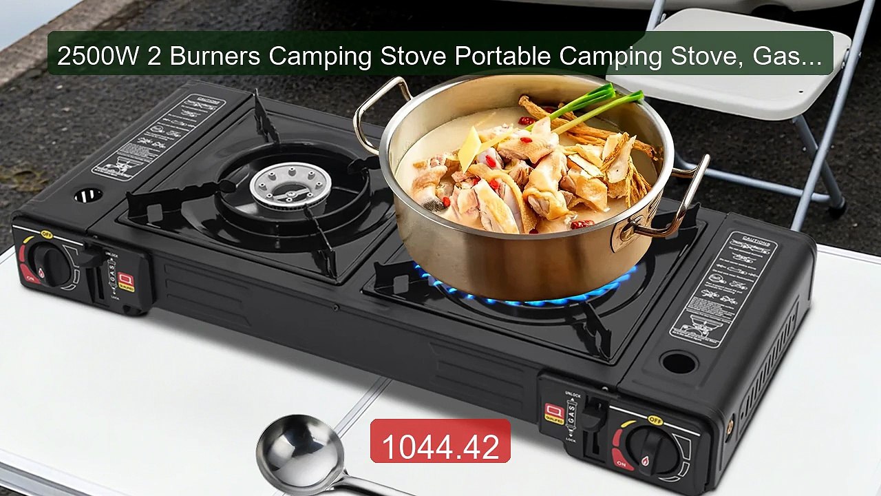 2500W 2 Burners Camping Stove Portable Camping Stove, Gas Pow... -- Amazing Value 2026 | Must Have!