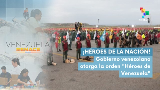 Condecoran a rescatistas y unidades caninas tras sismos en Venezuela