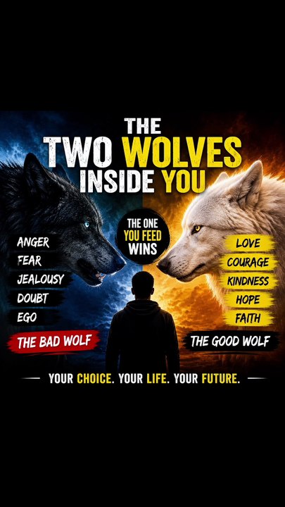 The Two Wolves Inside You motivation, life lessons, inspirational stories