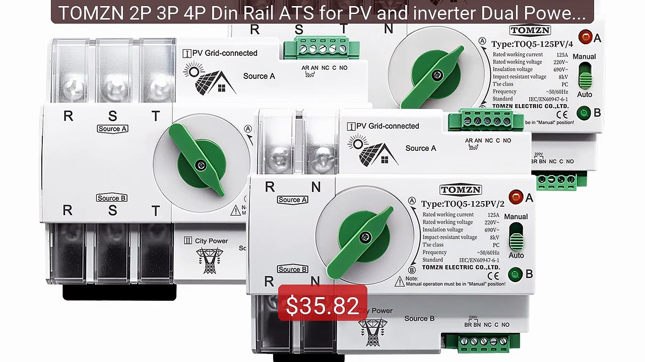 TOMZN 2P 3P 4P Din Rail ATS for PV and inverter Dual Power ... -- Top Pick 2026 | Unbeatable Price!