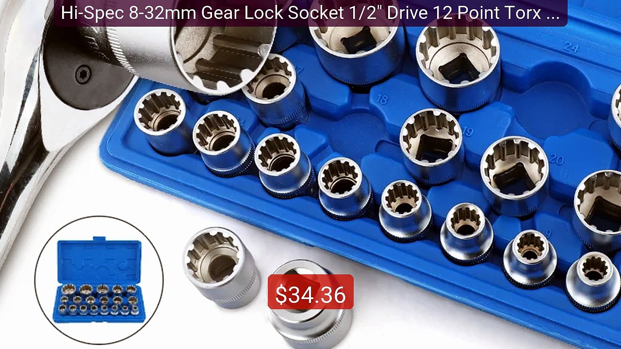 Hi-Spec 8-32mm Gear Lock Socket 1/2" Drive 12 Point Torx Sock... -- Amazing Value 2026 | Must Have!