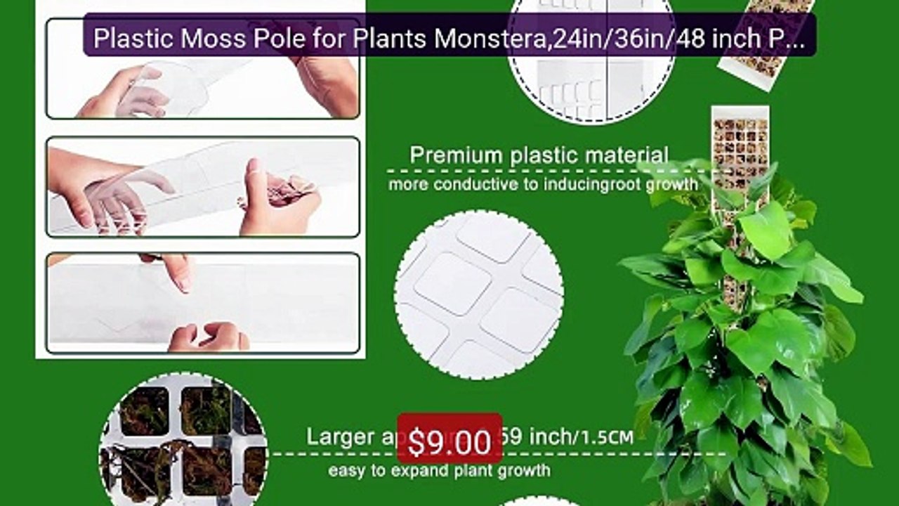 Plastic Moss Pole for Plants Monstera,24in/36in/48 inch Pla... -- Top Pick 2026 | Unbeatable Price!
