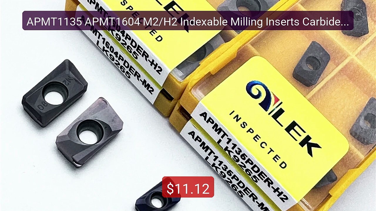 APMT1135 APMT1604 M2/H2 Indexable Milling Inser...