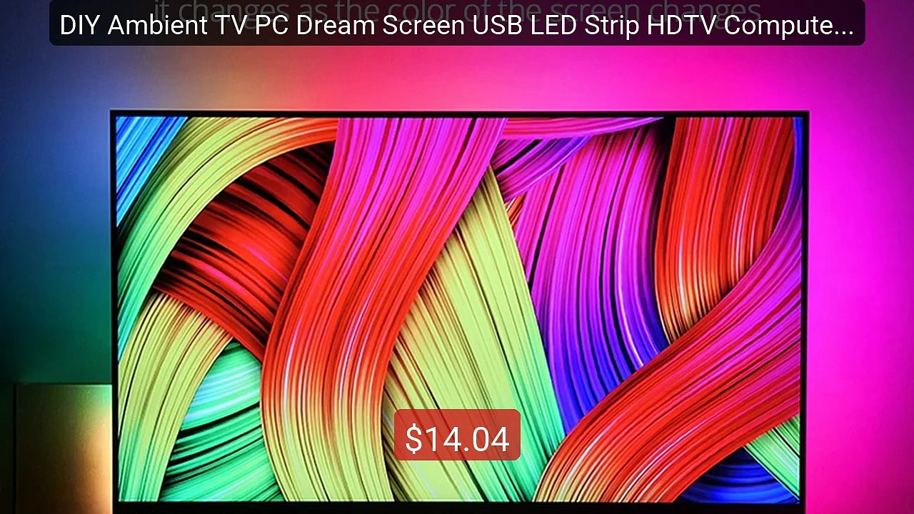 DIY Ambient TV PC Dream Screen USB LED Strip HD...
