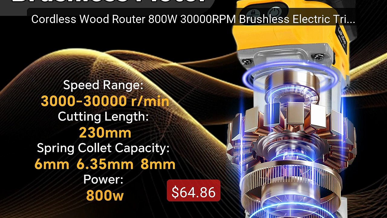 Cordless Wood Router 800W 30000RPM Brushless Electric Trimmer ... -- Best Buy 2026 | Great Quality!