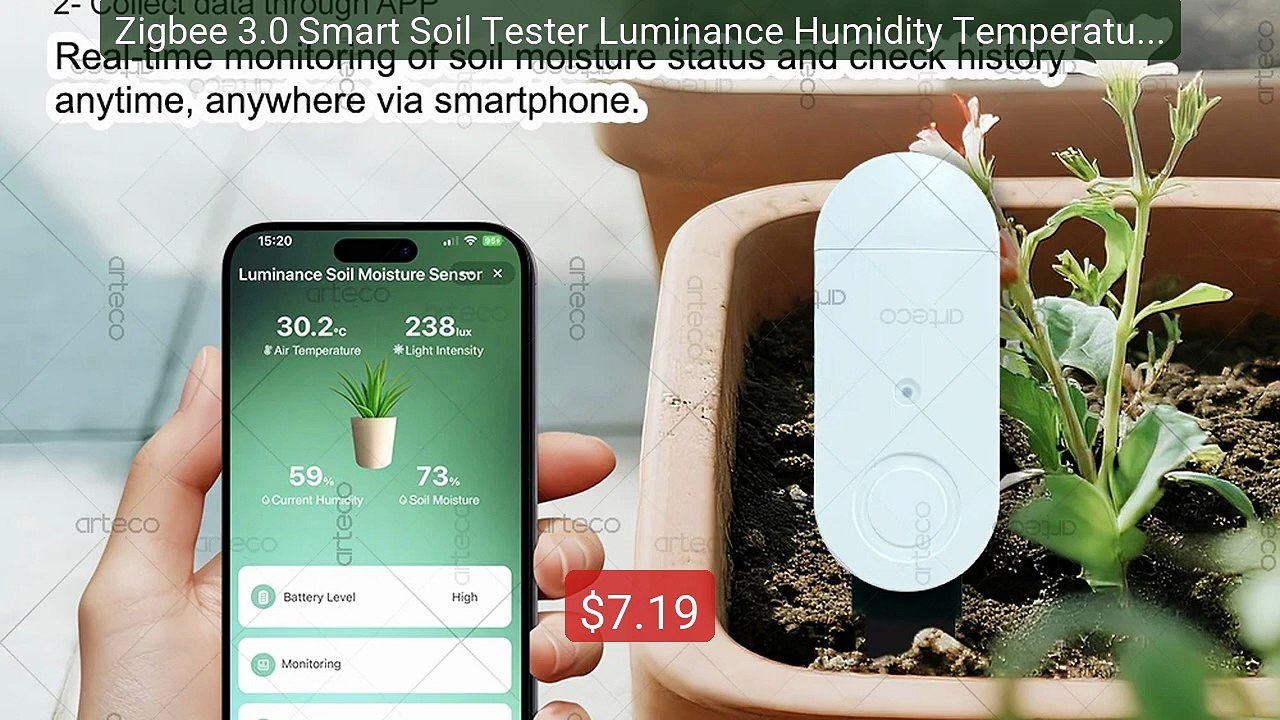 Zigbee 3.0 Smart Soil Tester Luminance Humidity Temperature Moistu... -- Best Deal 2026 | Shop Now!