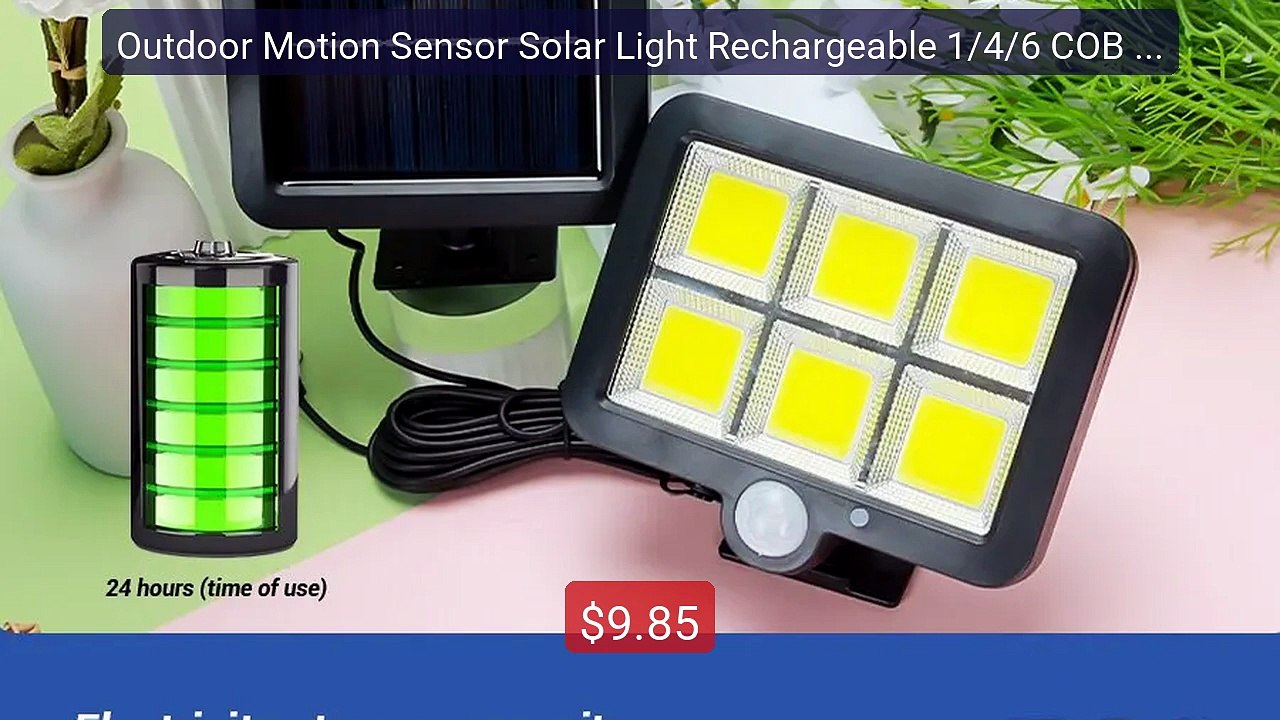 Outdoor Motion Sensor Solar Light Rechargeable 1/4/6 COB Solar Wal... -- Best Deal 2026 | Shop Now!