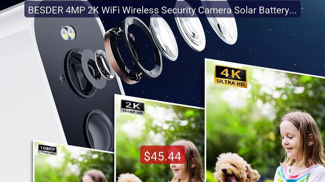 BESDER 4MP 2K WiFi Wireless Security Camera Solar Battery Powered ... Best Deal 2026 | Shop Now!