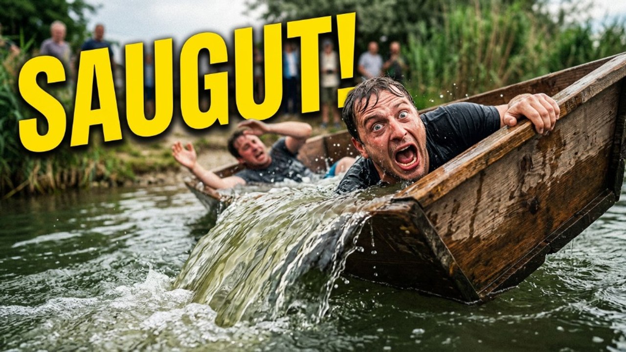 Eine saugute Gaudin  Zweites Sautrogrennen am Donau-Oder-Kanal
