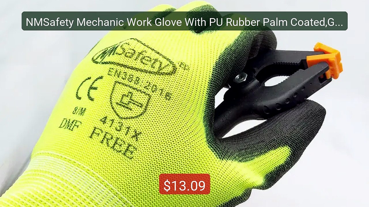 NMSafety Mechanic Work Glove With PU Rubber Palm Coated,General Pu... -- Best Deal 2026 | Shop Now!