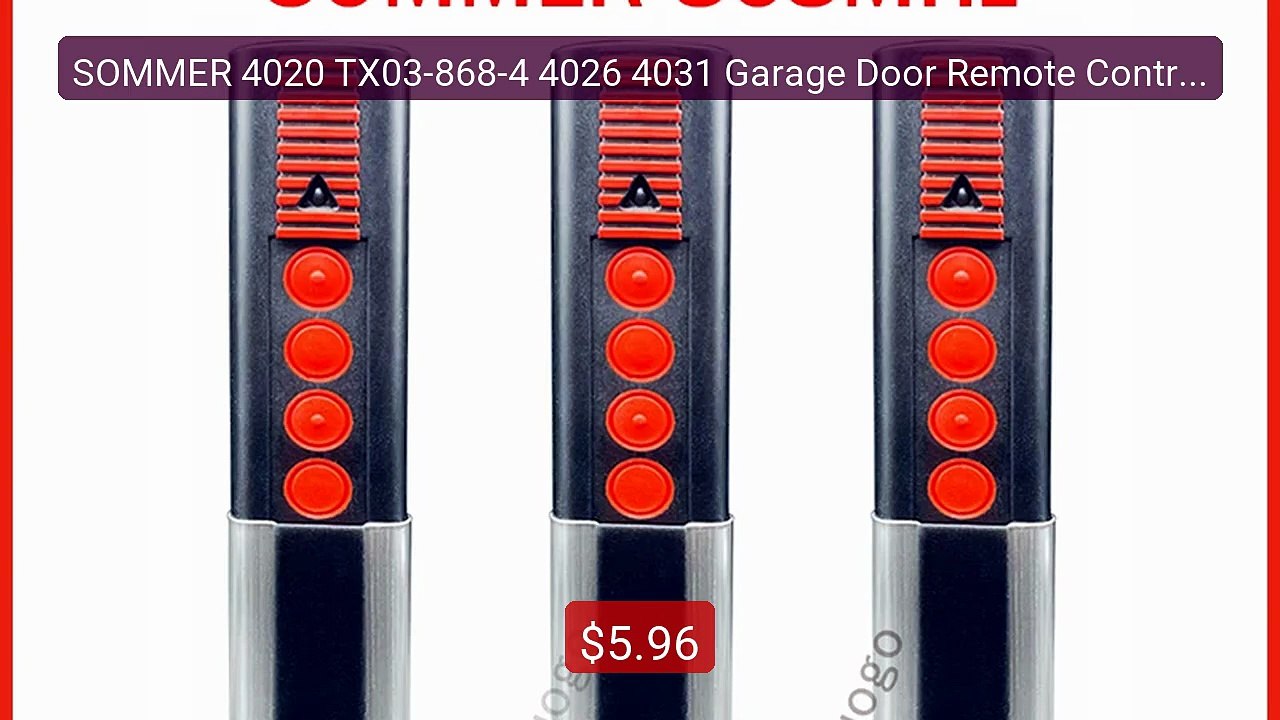 SOMMER 4020 TX03-868-4 4026 4031 Garage Door Remote Control 8... -- Amazing Value 2026 | Must Have!
