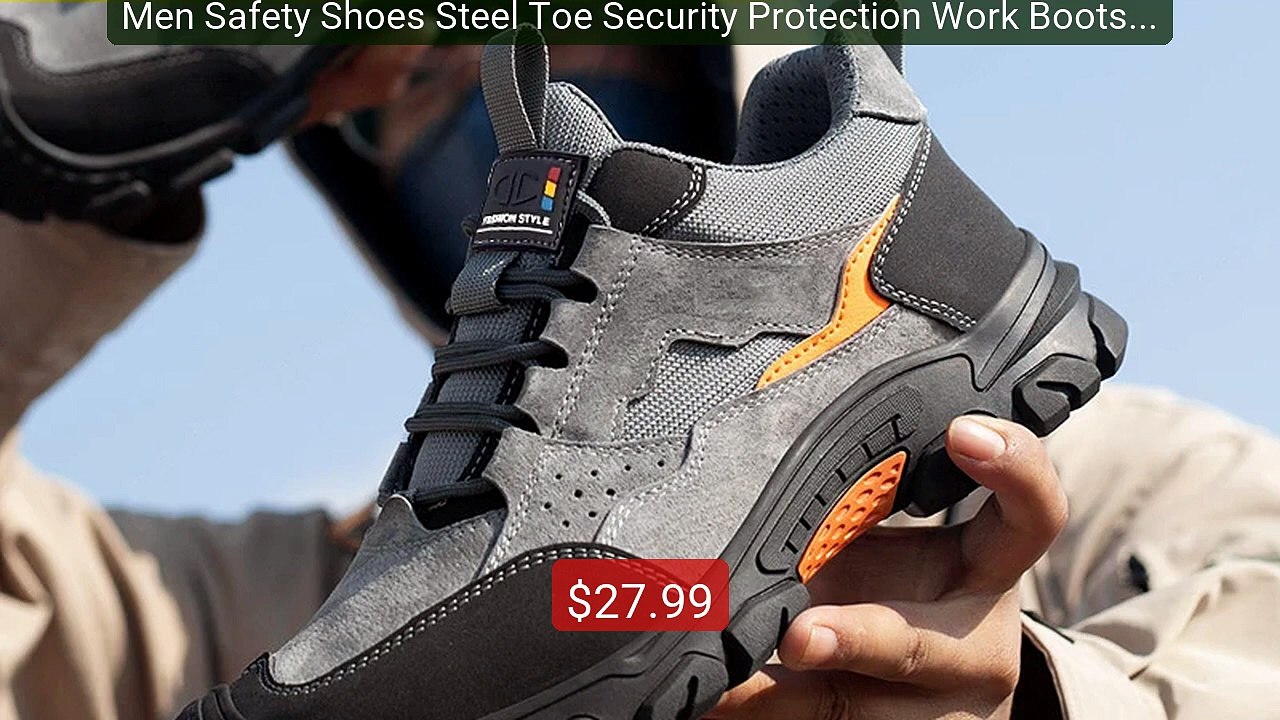 Men Safety Shoes Steel Toe Security Protection Work Boots Fas... -- Amazing Value 2026 | Must Have!