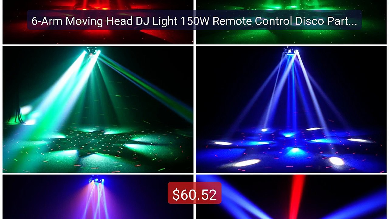 6-Arm Moving Head DJ Light 150W Remote Control Disco Party LE... -- Amazing Value 2026 | Must Have!