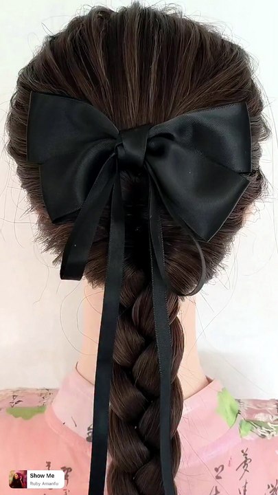 Triple Twist Braid Tutorial ✨ | Elegant Long Hair Bow Style