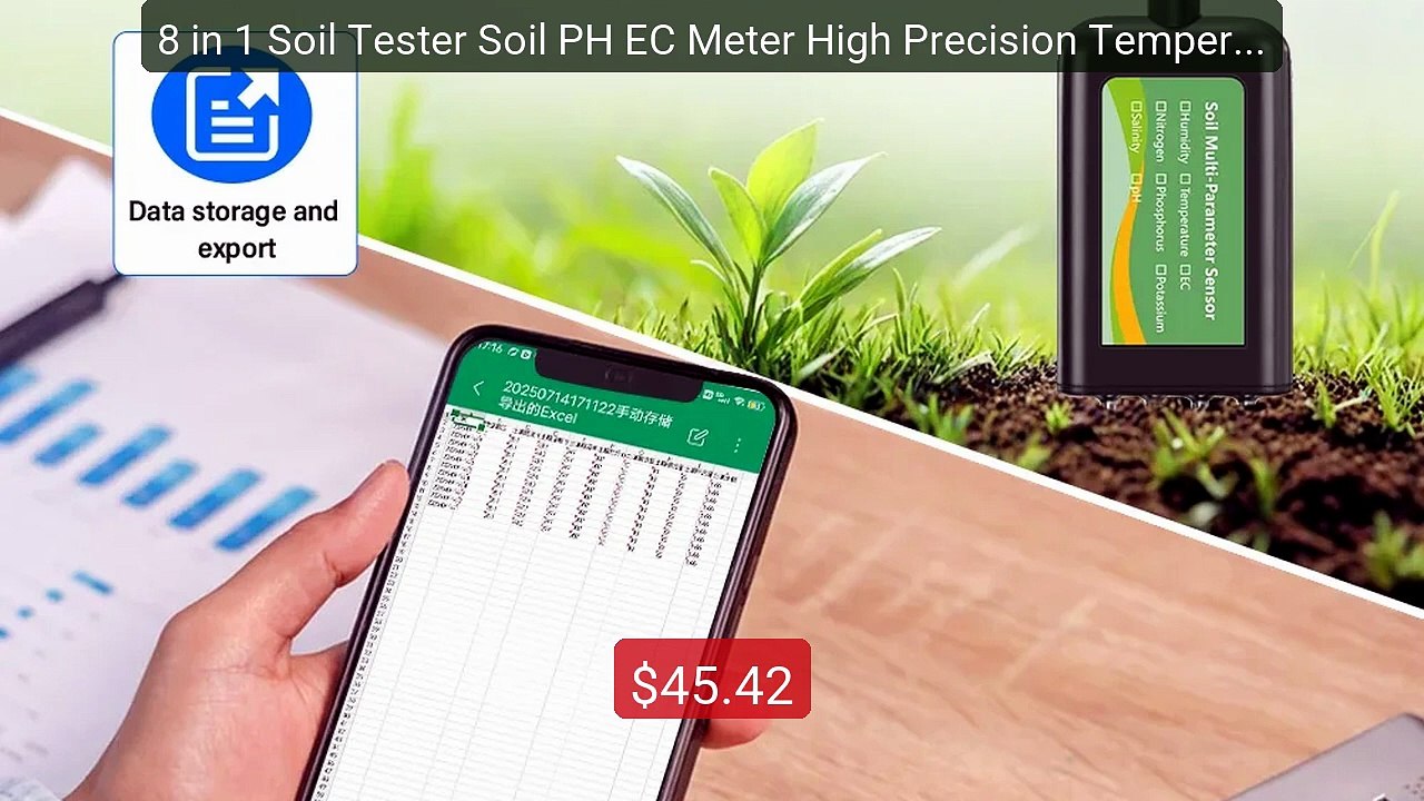 8 in 1 Soil Tester Soil PH EC Meter High Precision Temperature... -- Best Buy 2026 | Great Quality!