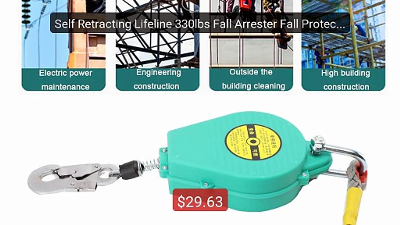 Self Retracting Lifeline 330lbs Fall Arrester Fall Protection... -- Amazing Value 2026 | Must Have!