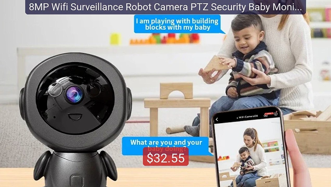 8MP Wifi Surveillance Robot Camera PTZ Security Baby Monitor Two Wa... -- Top Rated 2026 | Buy Now!