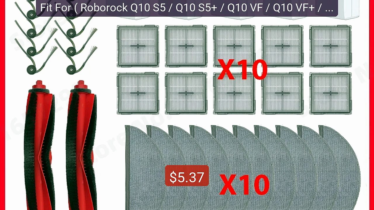 Fit For ( Roborock Q10 S5 / Q10 S5+ / Q10 VF / Q10 VF+ / Q10V / Q10... -- Top Rated 2026 | Buy Now!