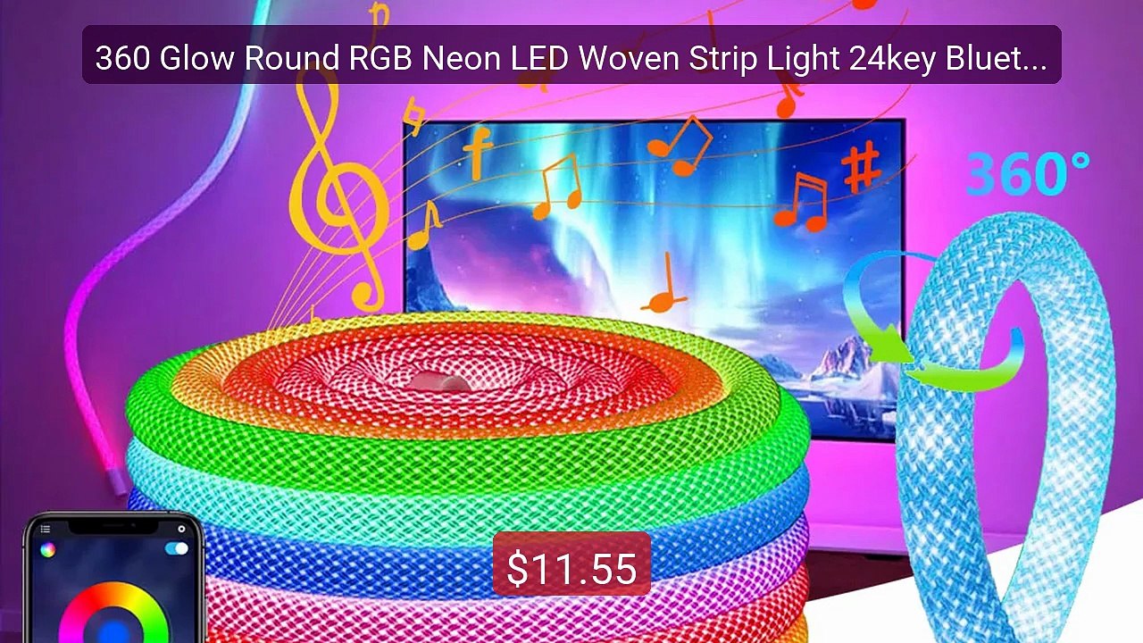360 Glow Round RGB Neon LED Woven Strip Light 24key Bluetoo... -- Top Pick 2026 | Unbeatable Price!