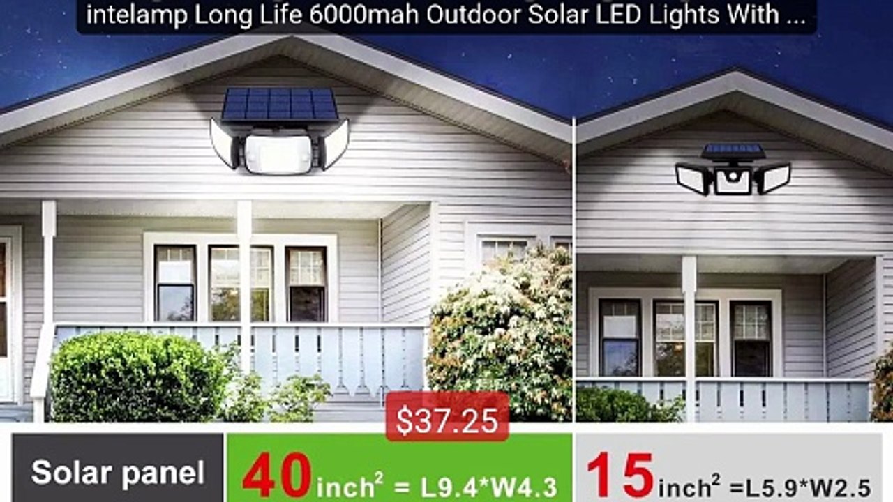 intelamp Long Life 6000mah Outdoor Solar LED Lights With La... -- Top Pick 2026 | Unbeatable Price!