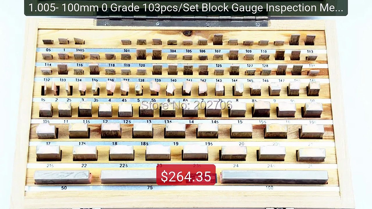 1.005- 100mm 0 Grade 103pcs/Set Block Gauge Inspection Measure... -- Best Buy 2026 | Great Quality!