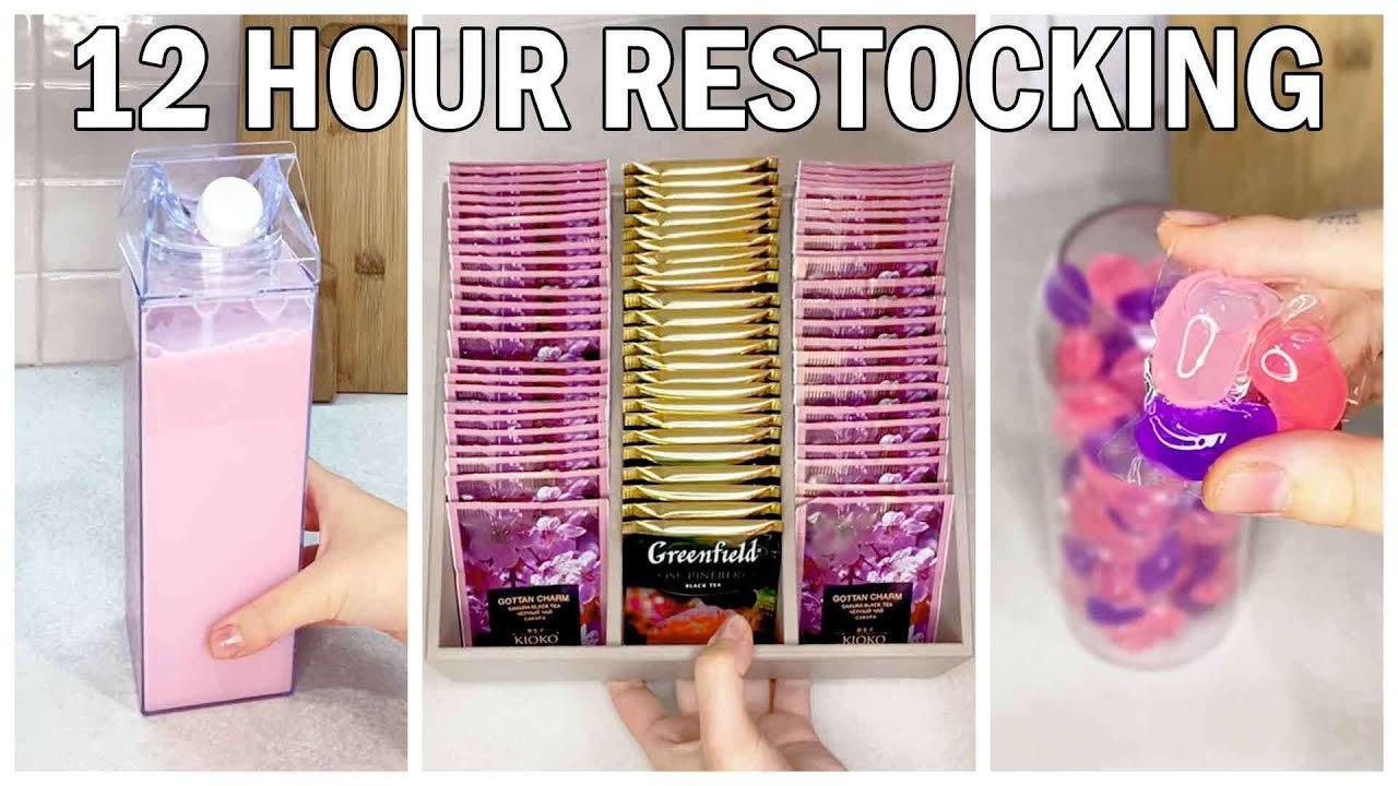 12 Hours of Restocking ASMR ✨ | Oddly Satisfying Organising, Cleaning, Restocking To Fall Asleep To