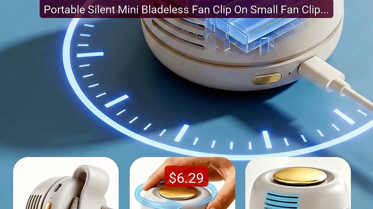 Portable Silent Mini Bladeless Fan Clip On Small Fan Clip o... -- Top Pick 2026 | Unbeatable Price!