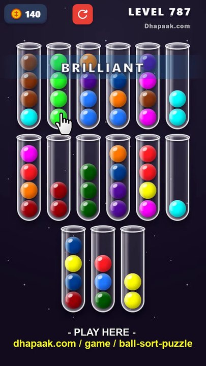 Ball Sort Puzzle Game Play on Dhapaak.com #browsergames #onlinegame