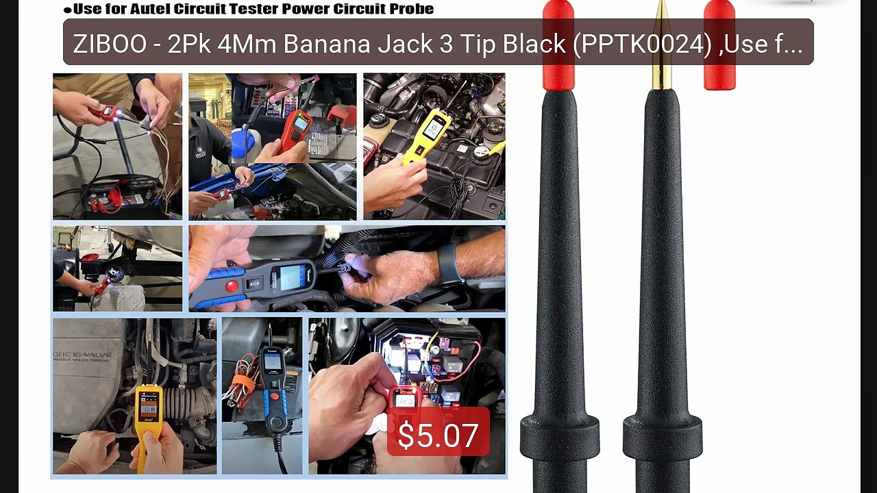 ZIBOO - 2Pk 4Mm Banana Jack 3 Tip Black (PPTK0024) ,Use for Au... -- Best Buy 2026 | Great Quality!