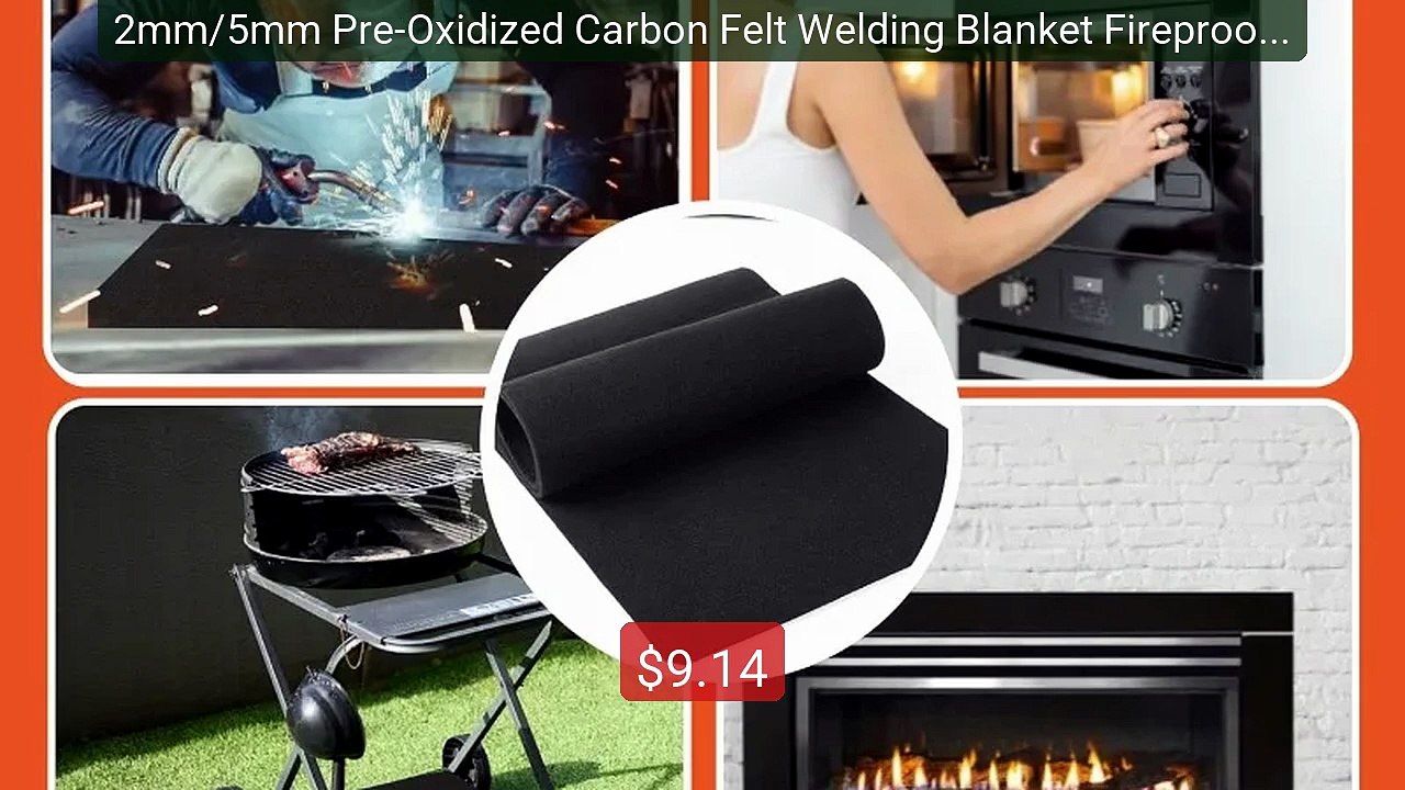 2mm/5mm Pre-Oxidized Carbon Felt Welding Blanket Fireproof Hea... -- Best Buy 2026 | Great Quality!