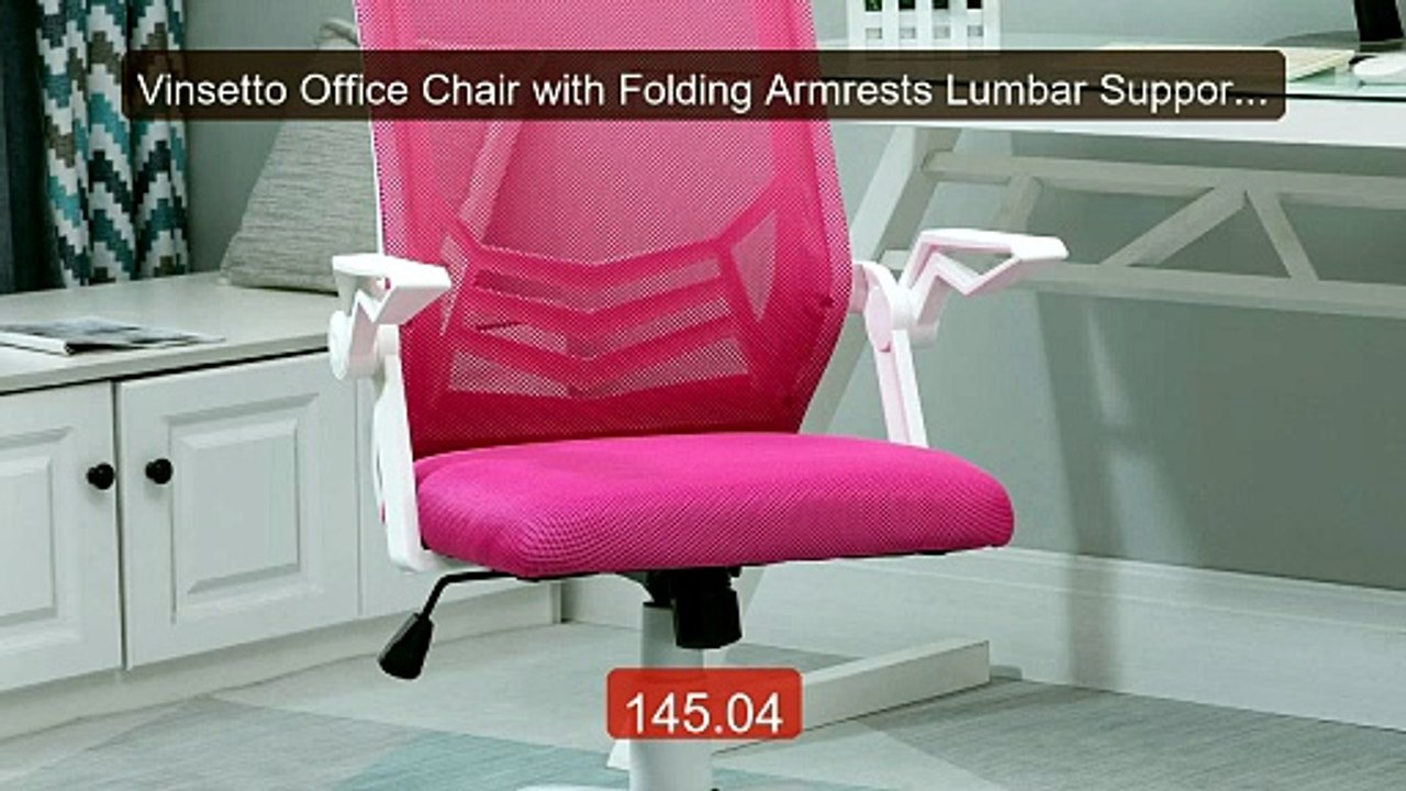 Vinsetto Office Chair with Folding Armrests Lum...