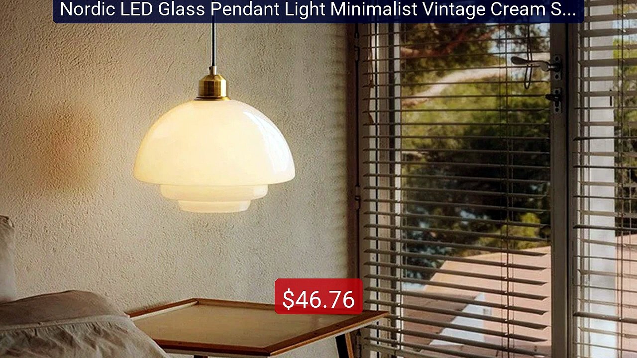 Nordic LED Glass Pendant Light Minimalist Vintage Cream Style Sing... -- Best Deal 2026 | Shop Now!