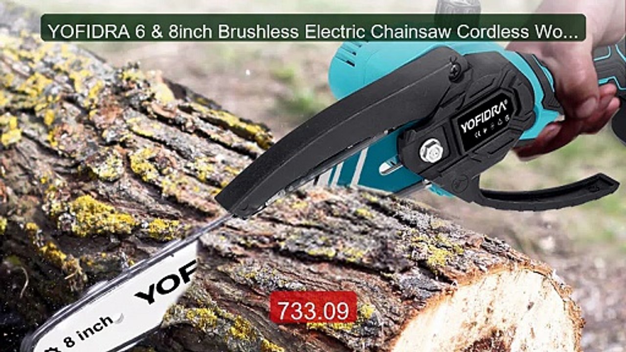 YOFIDRA 6 & 8inch Brushless Electric Chainsaw Cordless Woodwor... -- Hot Deal 2026 | Limited Offer!