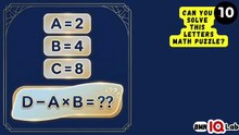 #ThinkYouCan 🤨😏 Can You Solve This Letters Math Puzzle? (Part 1) 📓
