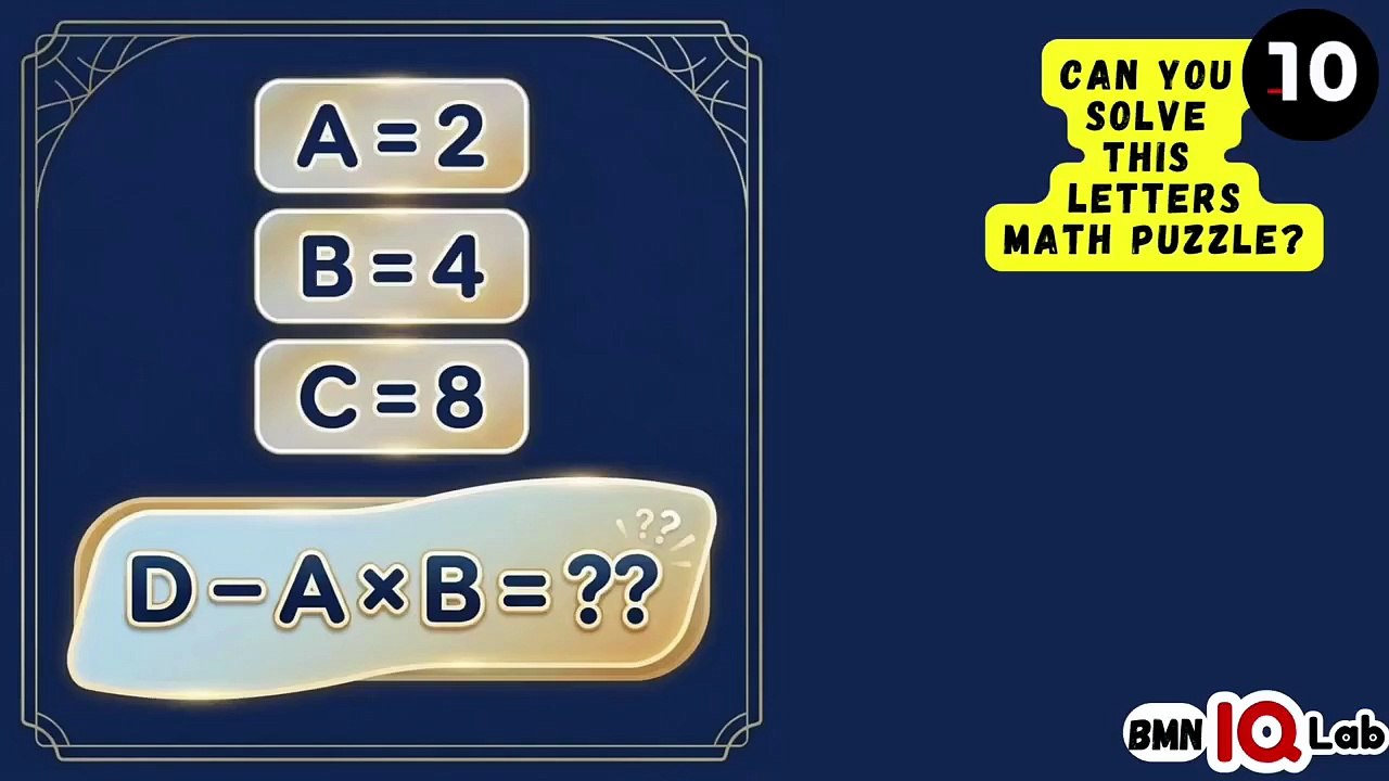 #ThinkYouCan 🤨😏 Can You Solve This Letters Math Puzzle? (Part 1) 📓
