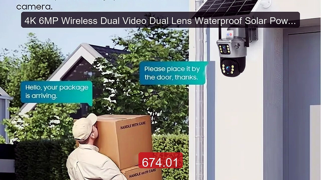 4K 6MP Wireless Dual Video Dual Lens Waterproof Solar Powered ... -- Best Buy 2026 | Great Quality!