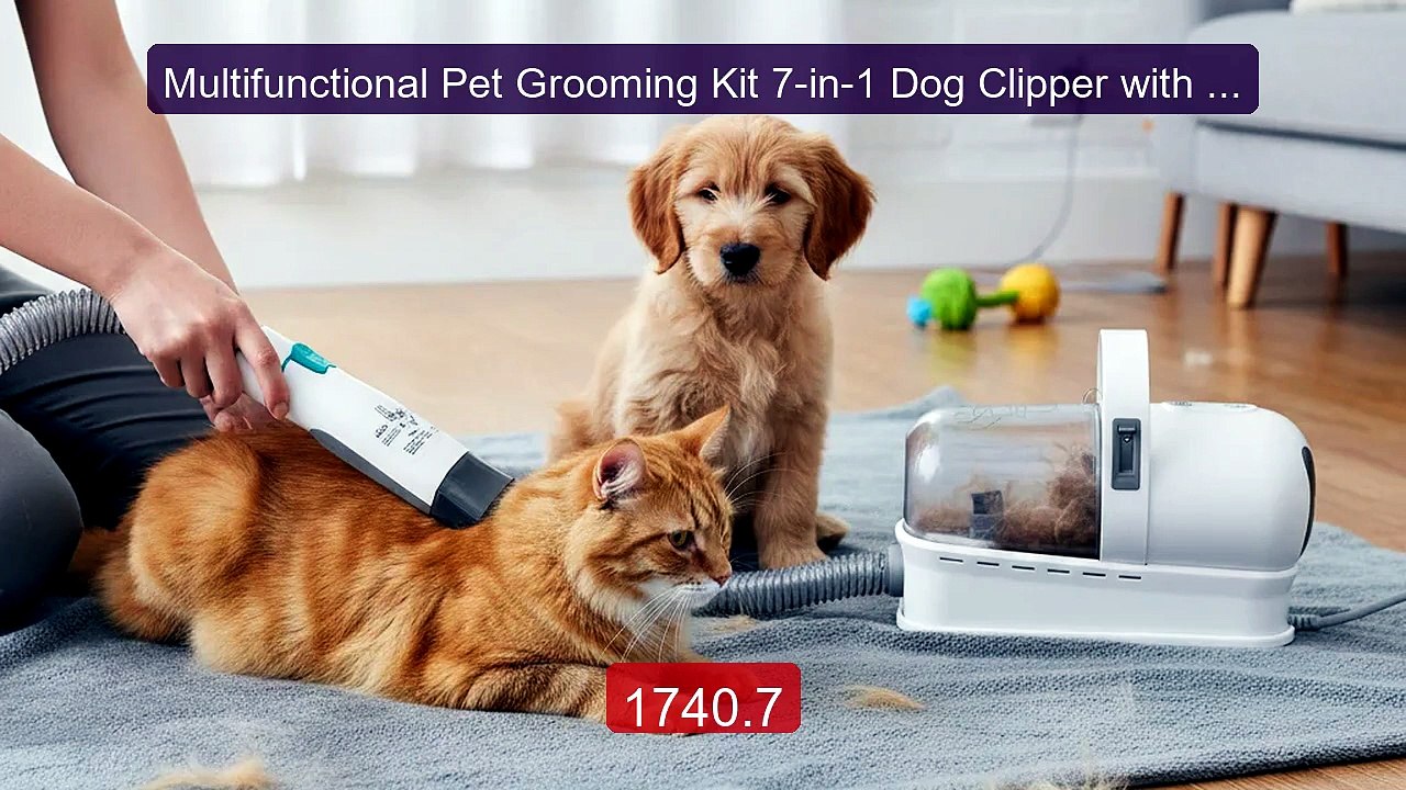 Multifunctional Pet Grooming Kit 7-in-1 Dog Clipper with Vacuum Suc... -- Top Rated 2026 | Buy Now!