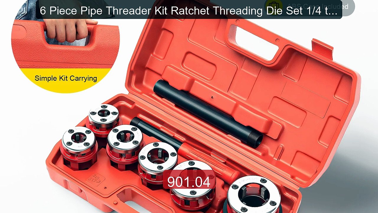 6 Piece Pipe Threader Kit Ratchet Threading Die Set 1/4 to 1-1... -- Best Buy 2026 | Great Quality!
