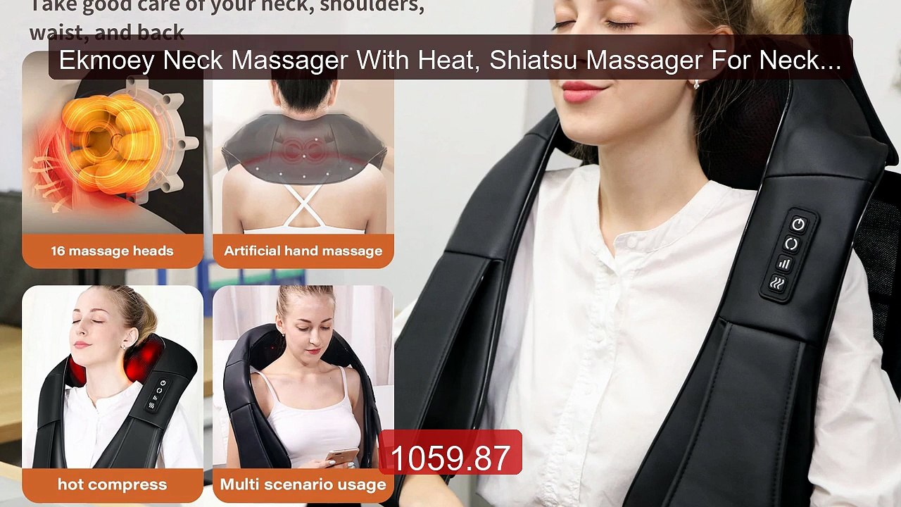 Ekmoey Neck Massager With Heat, Shiatsu Massager For Neck, Back, Sh... -- Top Rated 2026 | Buy Now!