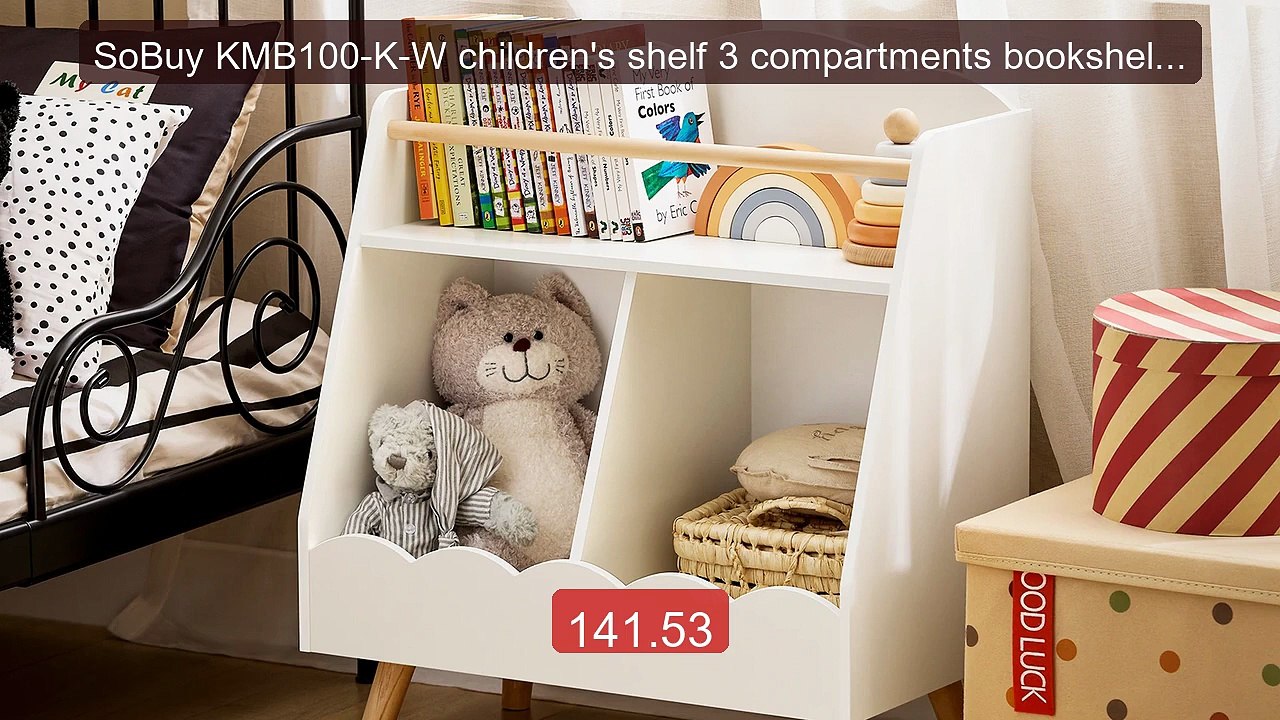 SoBuy KMB100-K-W children's shelf 3 compartments bookshelf sto... -- Best Buy 2026 | Great Quality!
