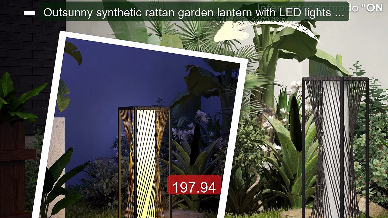 Outsunny synthetic rattan garden lantern with LED lights 22... -- Top Pick 2026 | Unbeatable Price!