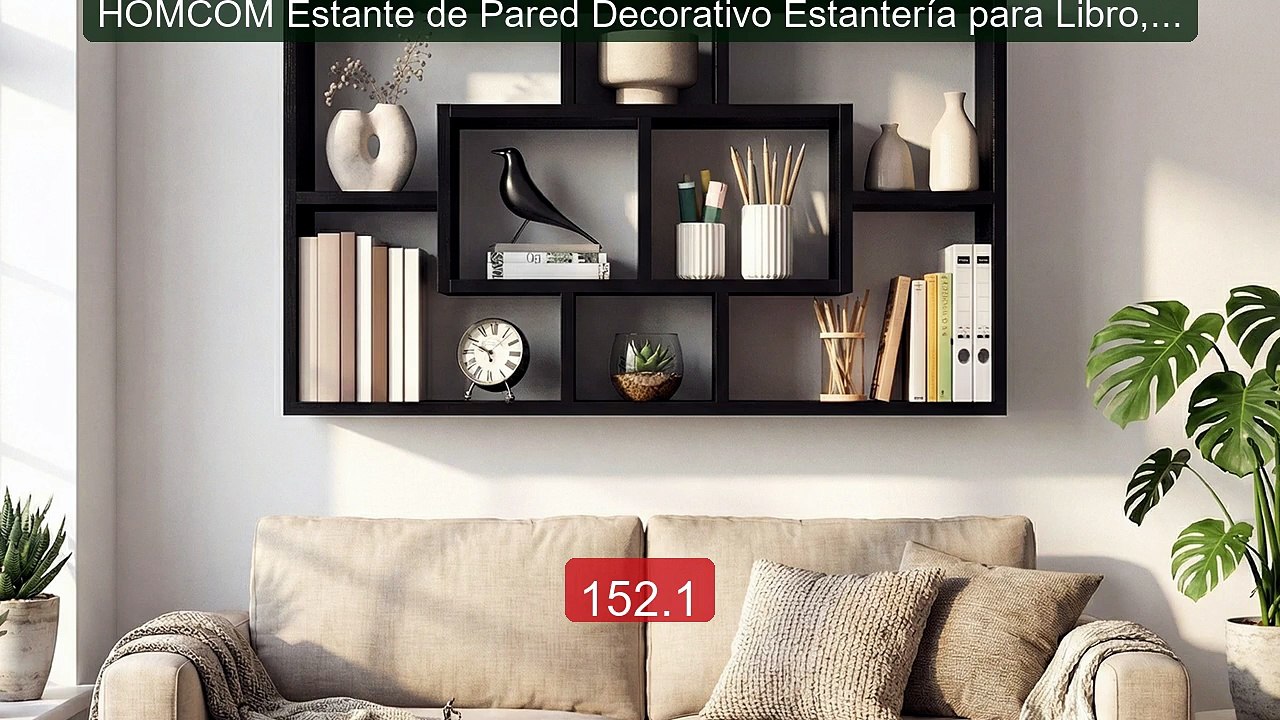 HOMCOM Estante de Pared Decorativo Estantería para Libro, CDs ... -- Best Buy 2026 | Great Quality!