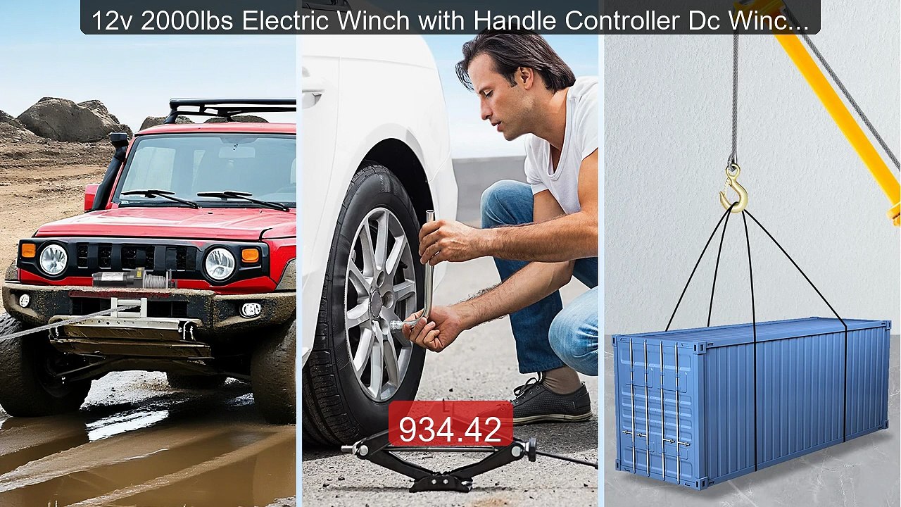 12v 2000lbs Electric Winch with Handle Controller Dc Winch Ve... -- Amazing Value 2026 | Must Have!