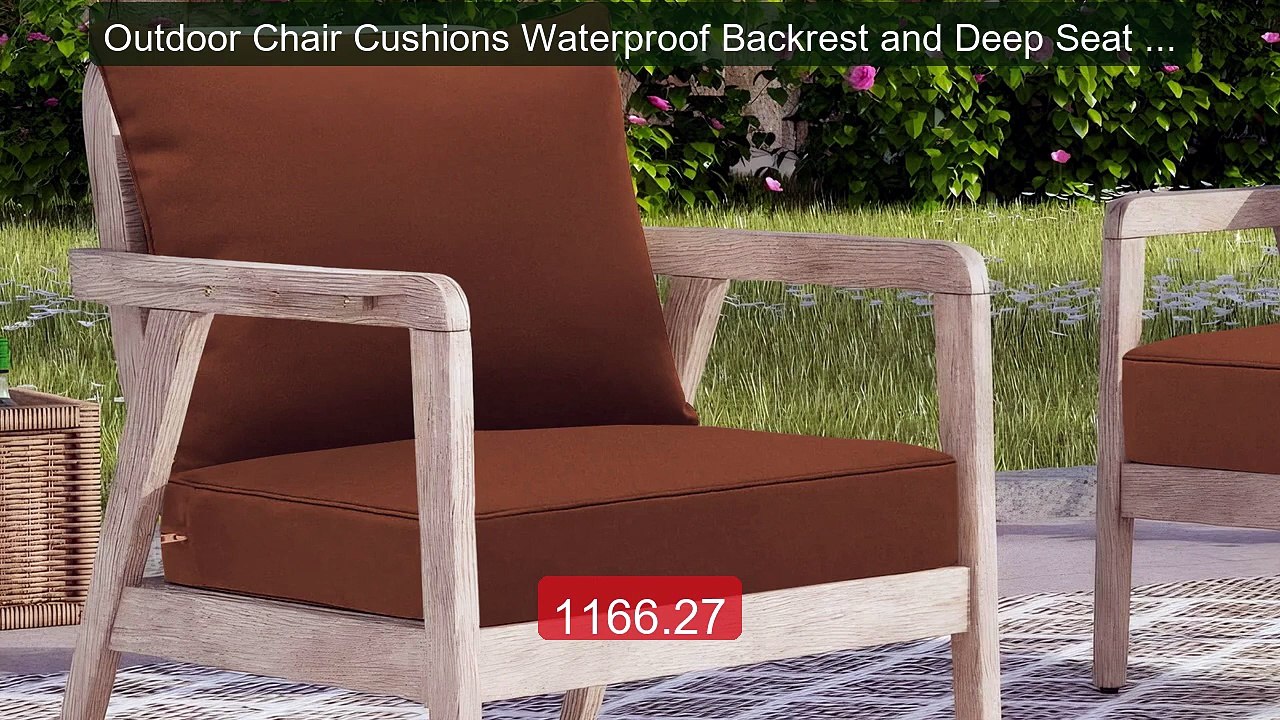 Outdoor Chair Cushions Waterproof Backrest and...