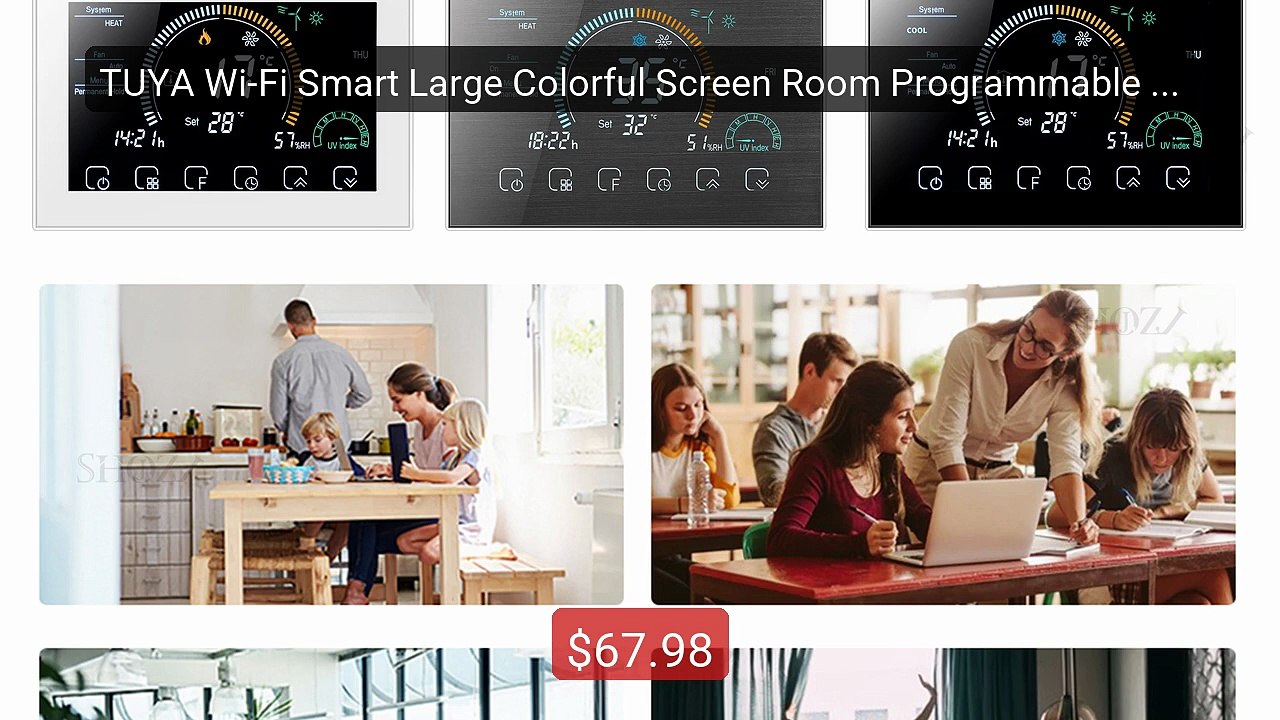 TUYA Wi-Fi Smart Large Colorful Screen Room Programmable Air T... -- Best Buy 2026 | Great Quality!