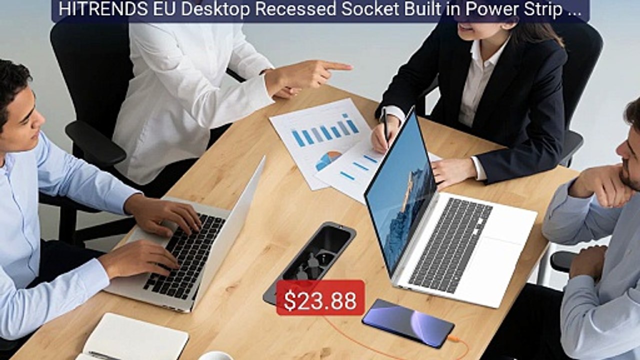 HITRENDS EU Desktop Recessed Socket Built in Power Strip with 2 US... -- Best Deal 2026 | Shop Now!