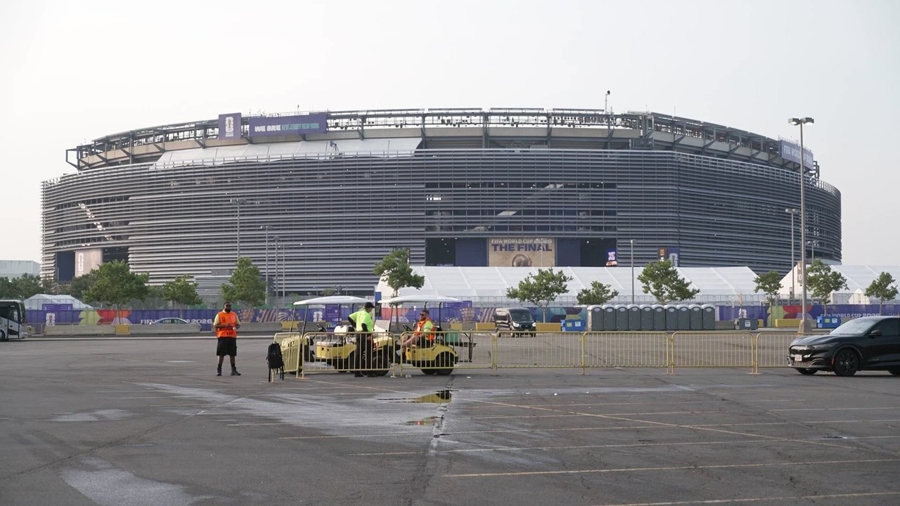 Tight security at the stadium for the World Cup Final