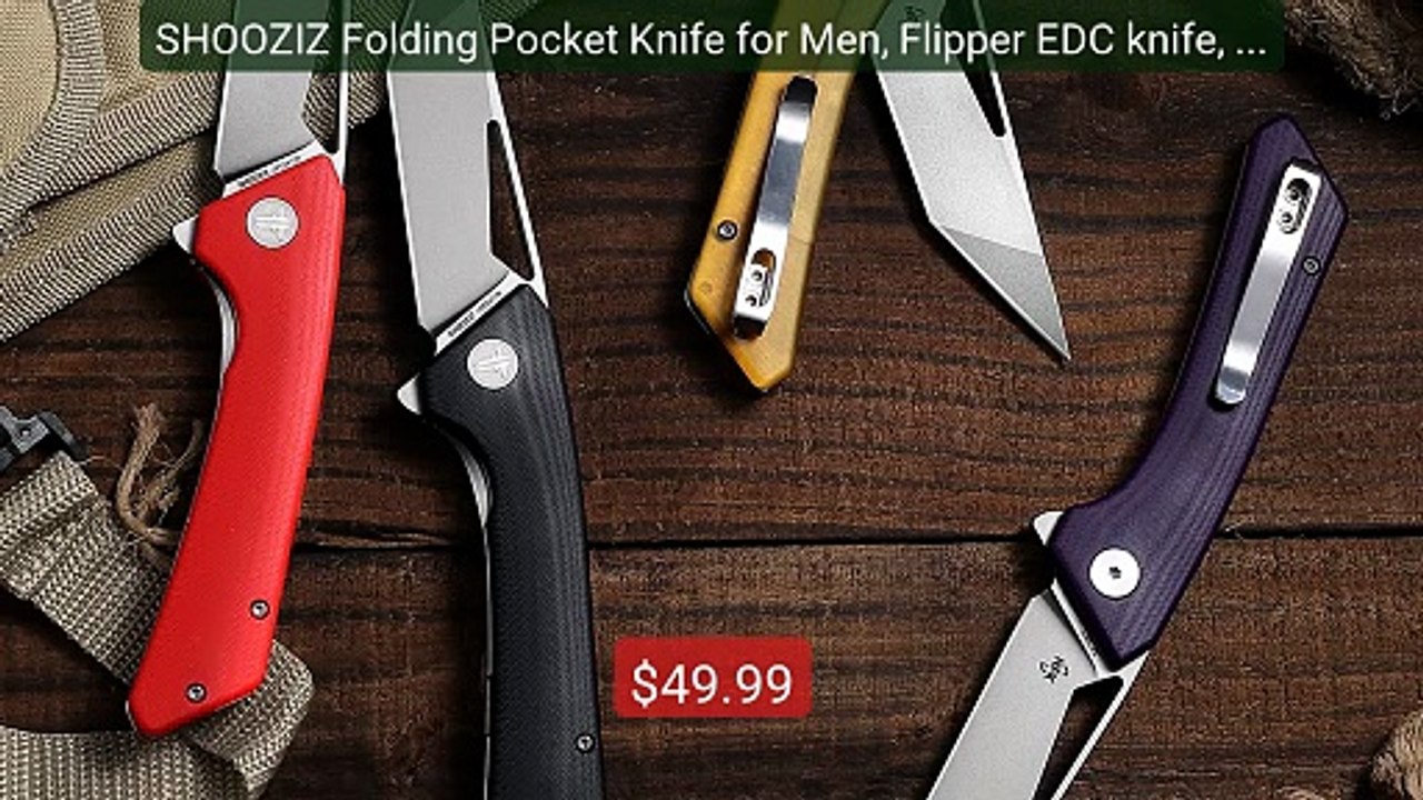 SHOOZIZ Folding Pocket Knife for Men, Flipper EDC knife, 3.36"... -- Hot Deal 2026 | Limited Offer!
