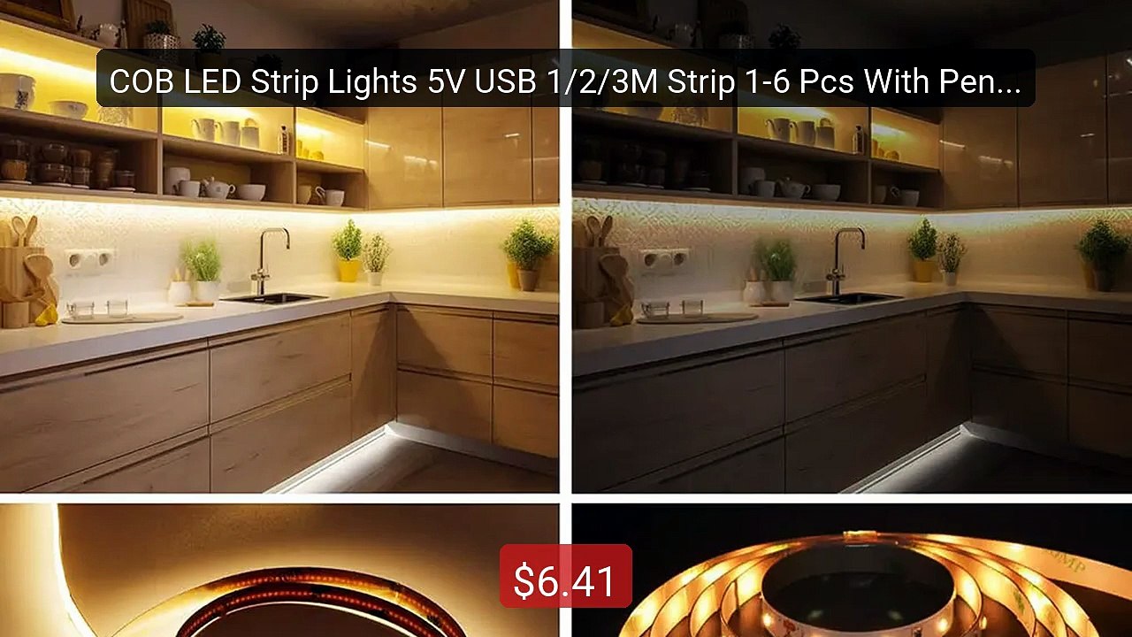 COB LED Strip Lights 5V USB 1/2/3M Strip 1-6 Pcs With Penetra... -- Amazing Value 2026 | Must Have!